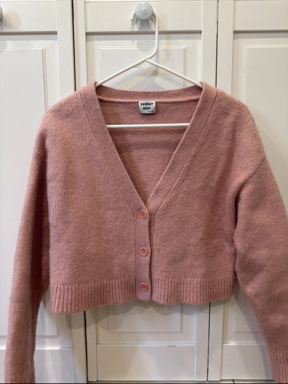 ARITIZA Sunday Best Pink Cardigan Sweater Large